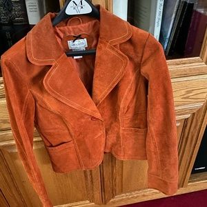 Fun jacket in a great color of harvest orange